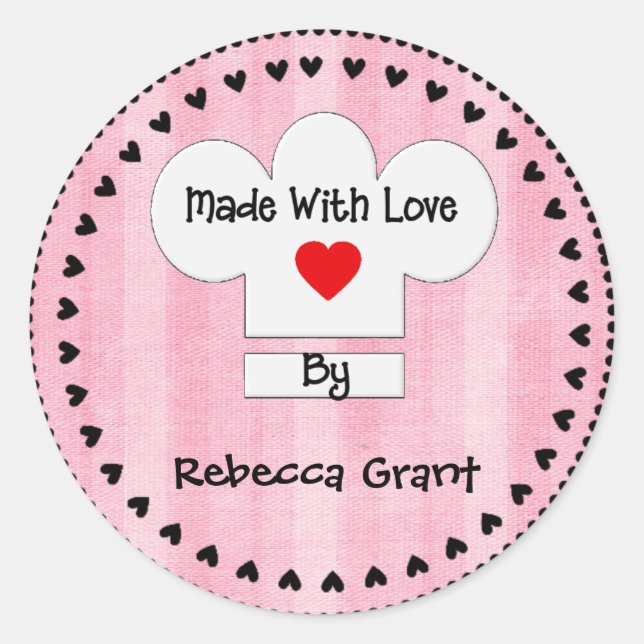 Koch aus Liebe-Aufkleber Runder Aufkleber (Vorderseite)