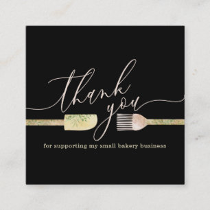 Koch Bäckerei Catering vielen Dank Quadratische Visitenkarte