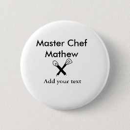 Koch-Bäckerei-Meister Koch hinzufügen Textname Cut Button