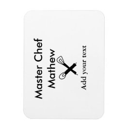 Koch-Bäckerei-Meister Koch hinzufügen Textname Cut Magnet