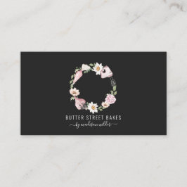 Koch Backofen Aquarell Backtools Pink Schwarz Visitenkarte