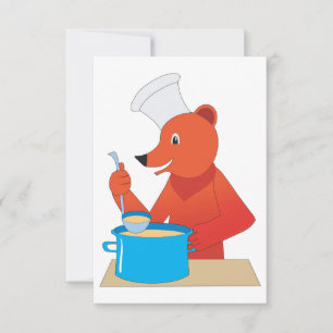 Koch Bear Cooking Soun Fun Animal Kitchen Einladung