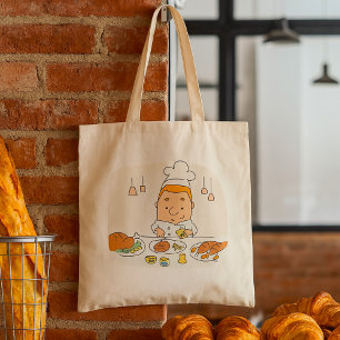 Koch bei der Arbeit Tragetasche
