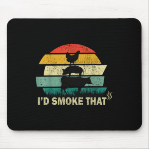 Koch Butcher kochen Grillen Id rauchen, dass Kuhwe Mousepad