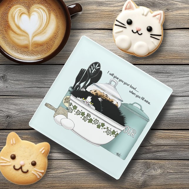 Koch Cat Blue Glasuntersetzer (Von Creator hochgeladen)