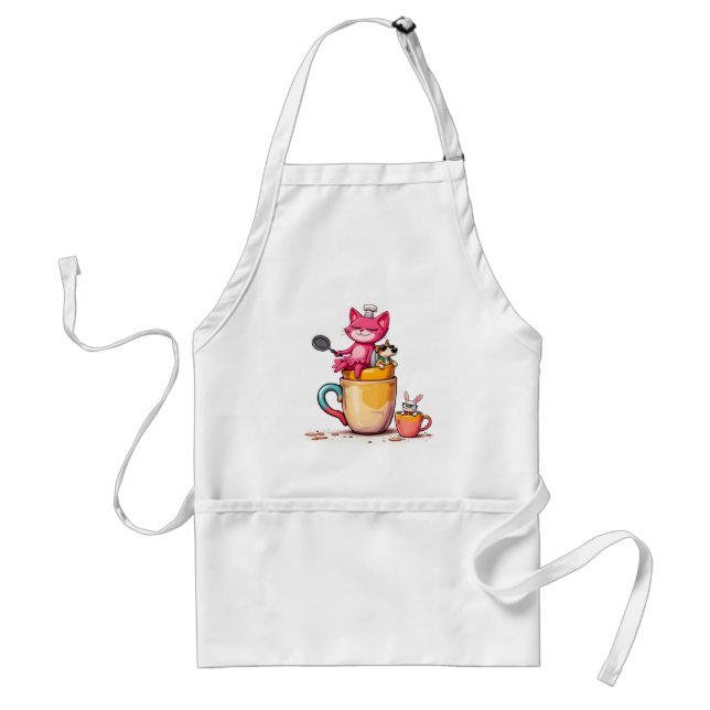 Koch Cat Kaffeepause Schürze (Vorne)