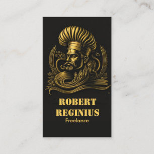 Koch Catering Gold Modernes Schwarzes Blinzeln 210 Visitenkarte