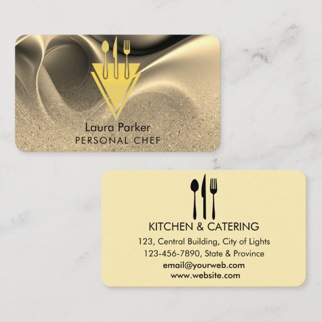 Koch Catering Restaurant Küche Tools Personal Visitenkarte (Vorne/Hinten)