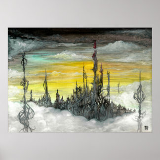 Koch City Oil auf Gesso Board von Toby Mikle Poster