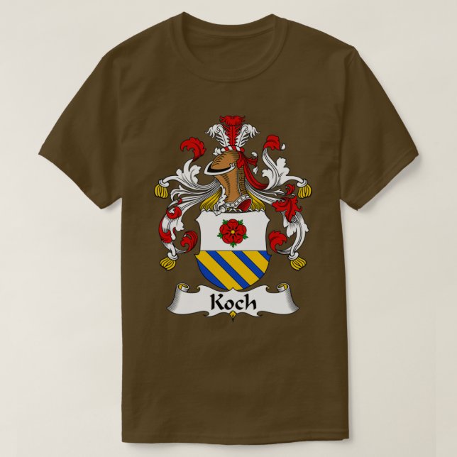 Koch Coat of Arms Familienwappen T-Shirt (Design vorne)