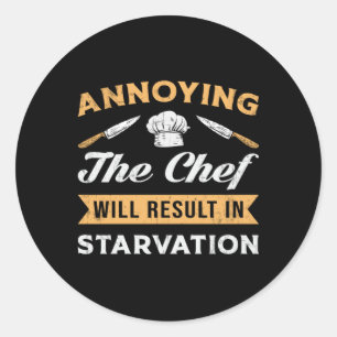 Koch Cook Cooking Cuisine Food Job Restaurant Gesc Runder Aufkleber