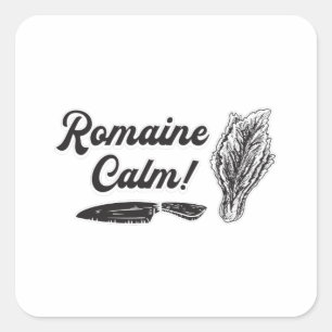 Koch Cook Küche Küche Romaine Ruhe Funny Geschenk Quadratischer Aufkleber