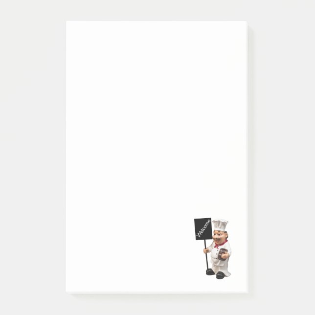 Koch Cook - WELCOME Menükarte Post-it Klebezettel (Vorderseite)
