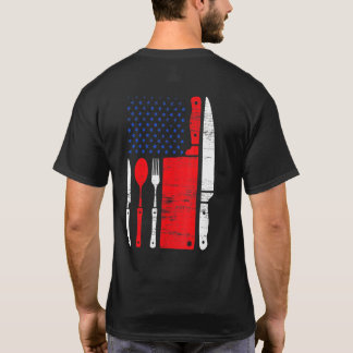 Koch Cooking American Flag Vintag Kulinarische Köc T-Shirt
