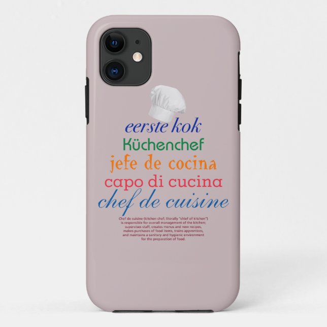 Koch de Cuisine Case-Mate iPhone Hülle (Rückseite)