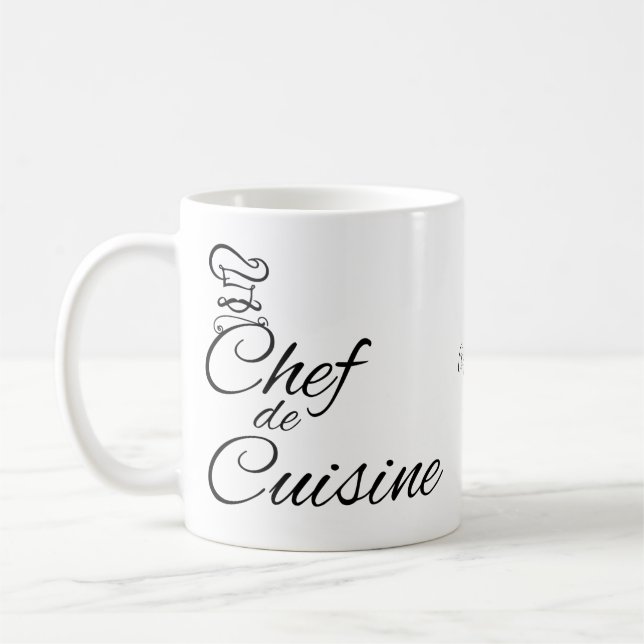 Koch de Cuisine - Kundenname Kaffeetasse (Links)