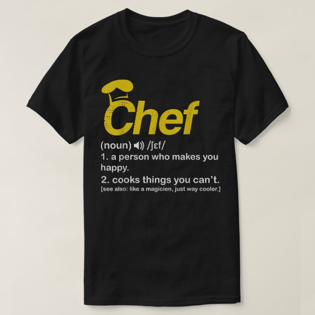 Koch Definition Funny Cook Kochgeschenke für Köche T-Shirt (Design vorne)