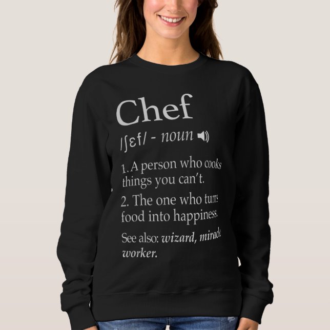 Koch Definition Funny Line Sprichwort Koch Koch Ko Sweatshirt (Vorderseite)