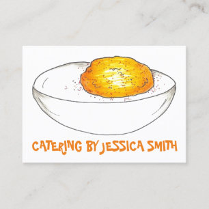 Koch der geweihten Eier Lebensmittel Catering Koch Visitenkarte