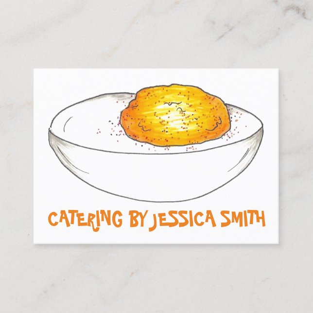 Koch der geweihten Eier Lebensmittel Catering Koch Visitenkarte (Vorderseite)