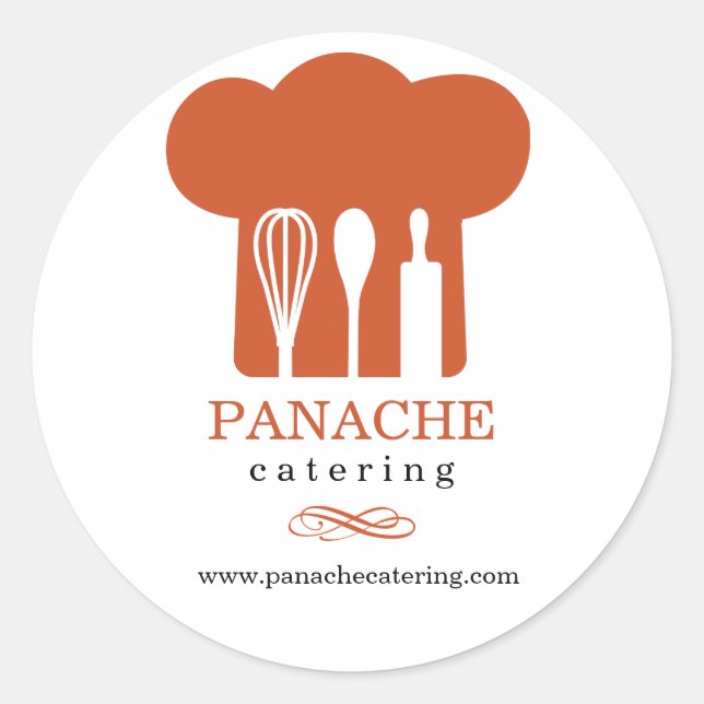 Koch, die Werbeaufkleber haben Runder Aufkleber (Vorderseite)