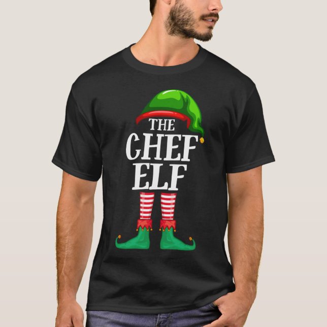 Koch Elf Matching Party Pajama T-Shirt (Vorderseite)