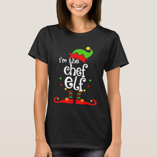 Koch Elf Weihnachtskostüm Mama Vater Xmas T - Shir T-Shirt (Vorderseite)