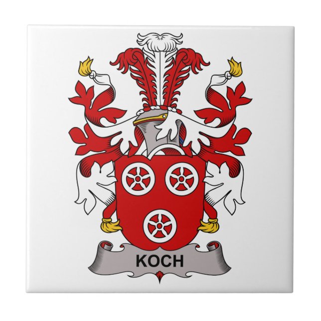 Koch Familienwappen Fliese (Vorderseite)