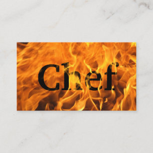 Koch Flaming Feuer Typografie Visitenkarte