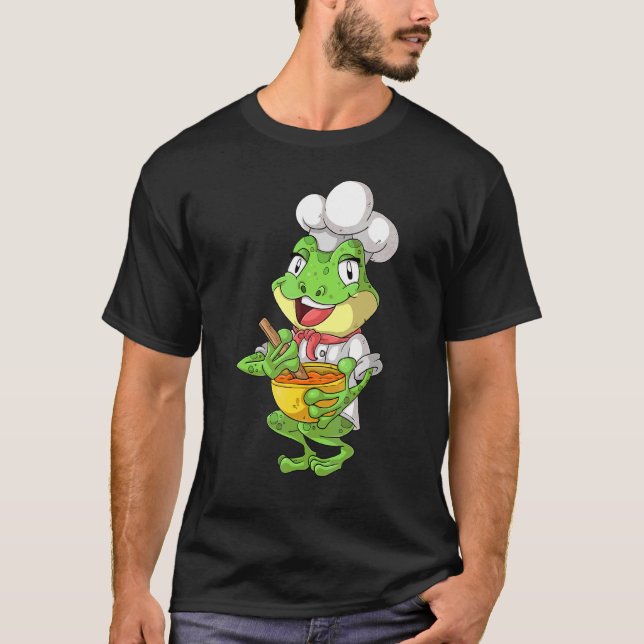 Koch Frosch  Kochender Frosch T-Shirt (Vorderseite)
