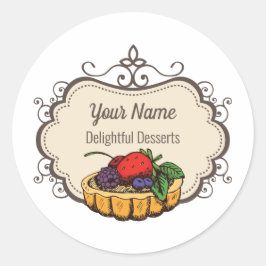 Koch für Bäckereien Runder Aufkleber