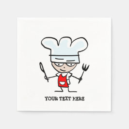 Koch für den Koch Cartoon Party Servietten