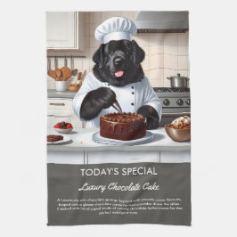 Koch für Hunde in Neufundland Geschirrtuch