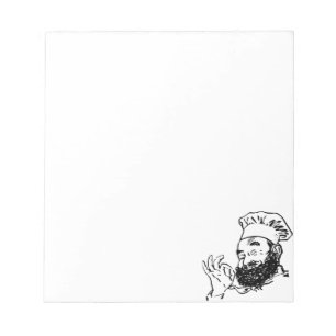 Koch genehmigt notizblock