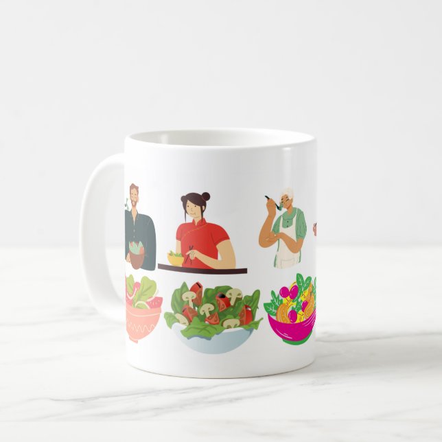 Koch gesundes Kochen-Show-Design Kaffeetasse (Vorderseite Links)