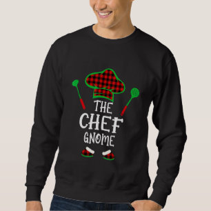 Koch Gnome Buffalo Kariert Matching Familie Weihna Sweatshirt