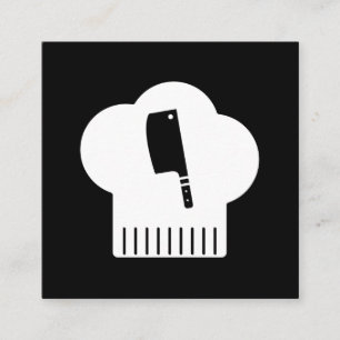 Koch Hat Butcher Knife Quadratische Visitenkarte