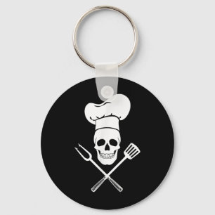 Koch Hat Cook Skull Kitchen Grillen Barbecue Tools Schlüsselanhänger
