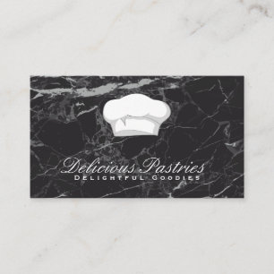 Koch Hat   Eleganter schwarzer Marmor Visitenkarte