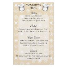 Koch hat Schneeflocken Weihnachtsmenü