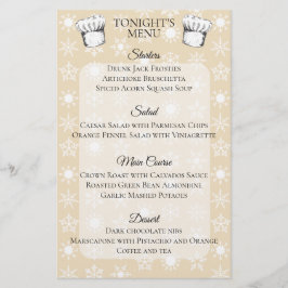 Koch hat Schneeflocken Weihnachtsmenü Briefpapier