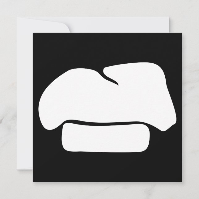 Koch hat Silhouetten Einladung (Vorderseite)