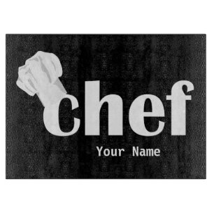 Koch Hat Text Custom Cutting Board Schneidebrett