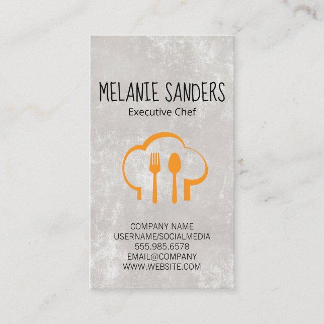 Koch Hat und Silverware Visitenkarte (Vorderseite)