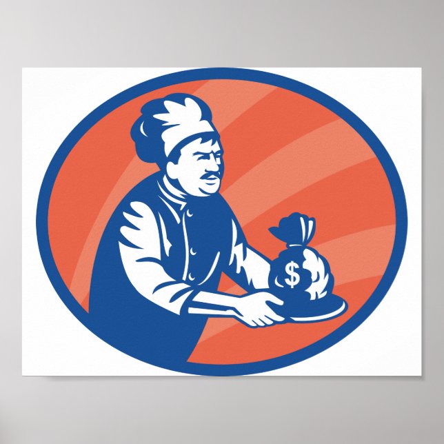 Koch Holding Money Bag Restaurant Finance Poster (Vorne)
