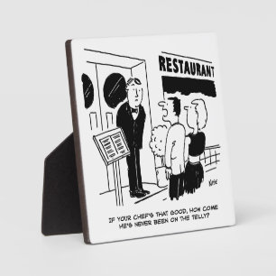 Koch im Restaurant nicht im Fernsehen Funny Fotoplatte