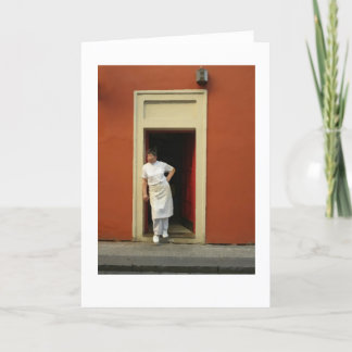 Koch in trockener Bürste Eingangsprags für Karte