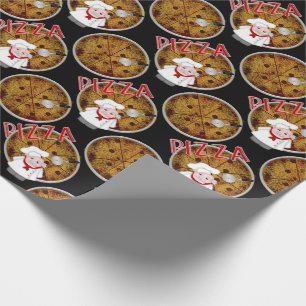 Koch Italiano Pizza, Black-Gift Wrap Geschenkpapier