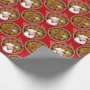 Koch Italiano Pizza, Red-Gift Wrap Geschenkpapier