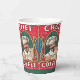 Koch Kaffee Vintage Jugendstil-elegante Rot Pappbecher